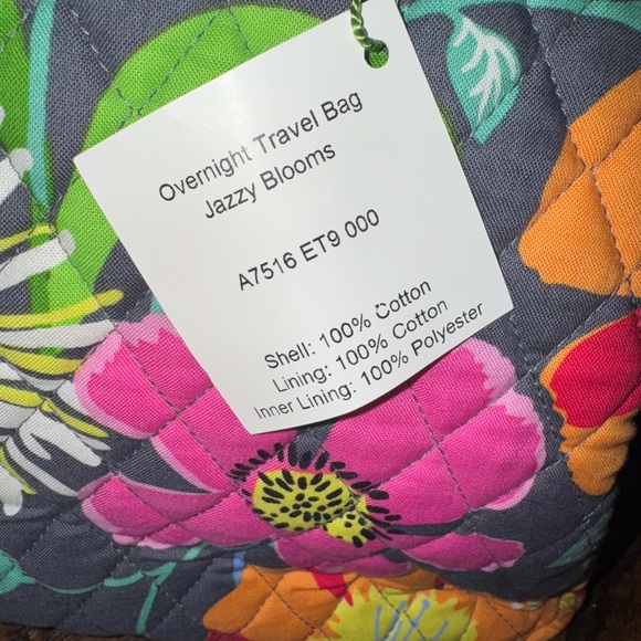 Vera Bradley Jazzy Blooms Overnight Travel Bag - Picture 2 of 5